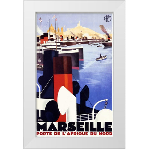 Marseille/Porte de lAfrique White Modern Wood Framed Art Print by Broders, Roger