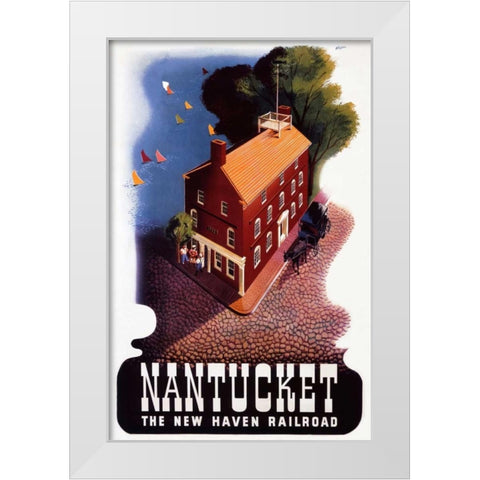 New Haven Railroad/The Berkshires White Modern Wood Framed Art Print by Nason, Ben