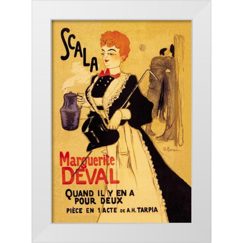 Scala Marguerite Deval White Modern Wood Framed Art Print by Barrere, Adrien