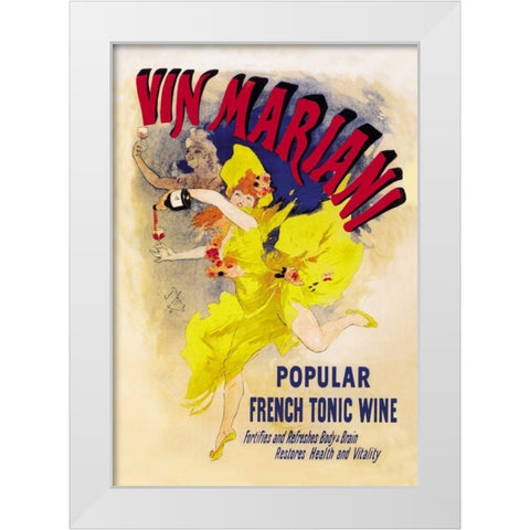Vin Mariani, 1894 White Modern Wood Framed Art Print by Cheret, Jules