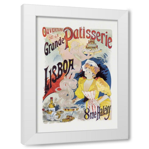 Grande Patisserie Lisboa White Modern Wood Framed Art Print by Gesmar, Charles