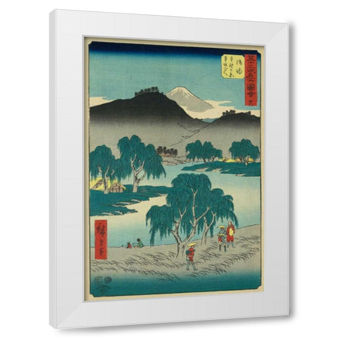 Goyu, 1855 White Modern Wood Framed Art Print by Hiroshige, Ando
