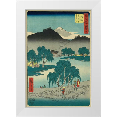 Goyu, 1855 White Modern Wood Framed Art Print by Hiroshige, Ando