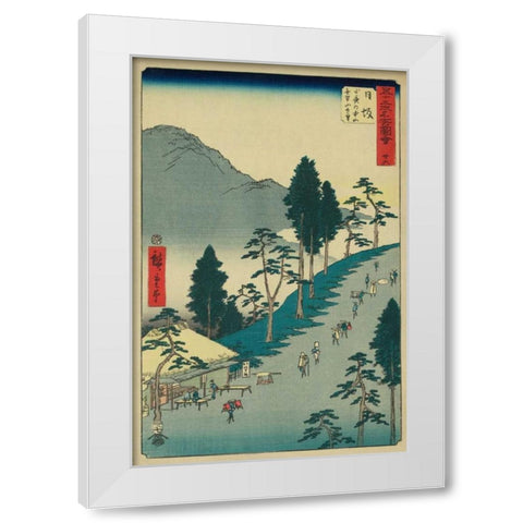 Nissaka, 1855 White Modern Wood Framed Art Print by Hiroshige, Ando