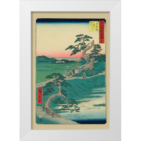 Chiryu, 1855 White Modern Wood Framed Art Print by Hiroshige, Ando