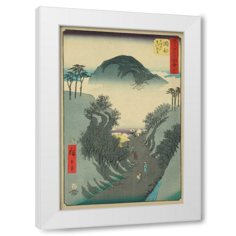 Okabe, 1855 White Modern Wood Framed Art Print by Hiroshige, Ando