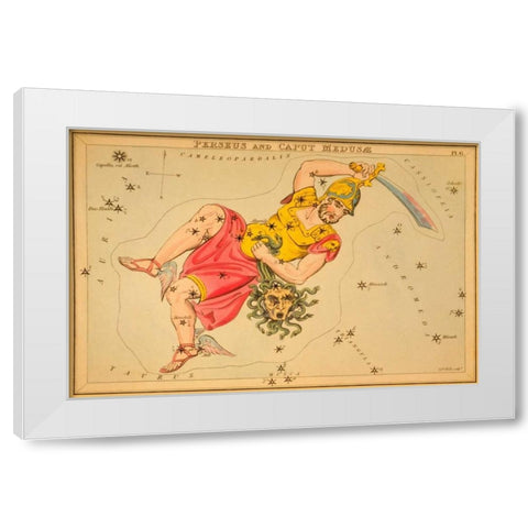 Perseus and Caput MedusÃ¦, 1825 White Modern Wood Framed Art Print by Aspin, Jehoshaphat
