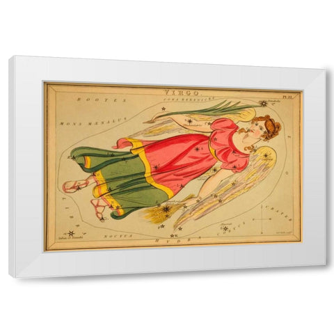 Virgo, 1825 White Modern Wood Framed Art Print by Aspin, Jehoshaphat