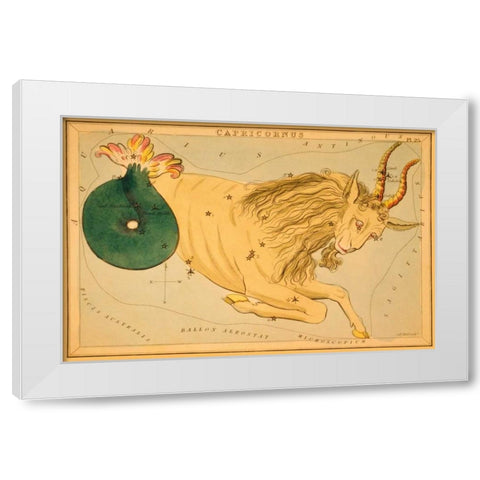 Capricorn, 1825 White Modern Wood Framed Art Print by Aspin, Jehoshaphat