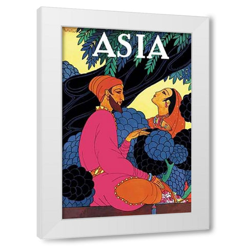 Persia Garden, 1925 White Modern Wood Framed Art Print by McIntosh, Frank
