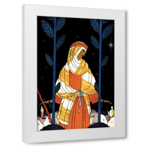 Palestine-Starlight, 1925 White Modern Wood Framed Art Print by McIntosh, Frank