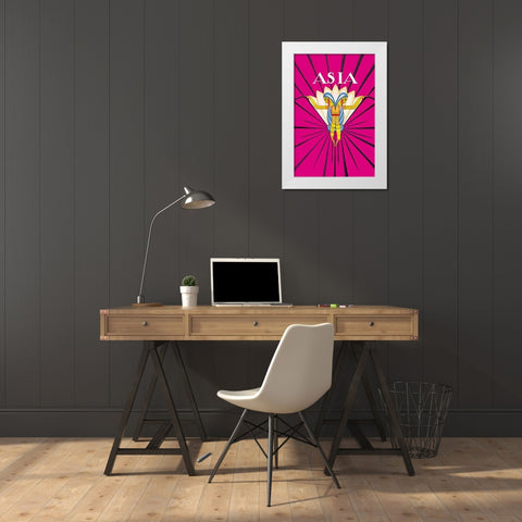 Indian Dance, 1927 White Modern Wood Framed Art Print by McIntosh, Frank