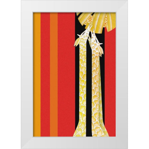 African Landscape, 1929 White Modern Wood Framed Art Print by McIntosh, Frank