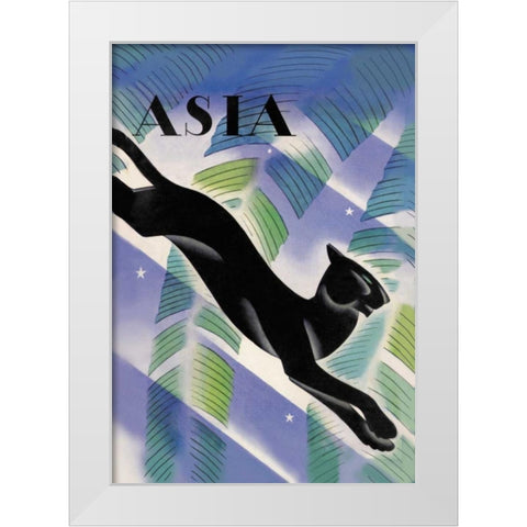 Malayan Night, 1931 White Modern Wood Framed Art Print by McIntosh, Frank