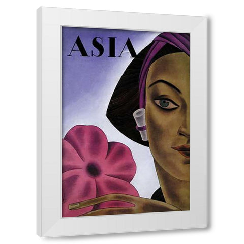 Sumatran Mode in Millinery with Title, 1931 White Modern Wood Framed Art Print by McIntosh, Frank