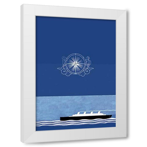 The Voyage Out No Title, 1931 White Modern Wood Framed Art Print by McIntosh, Frank