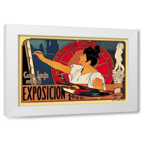 Centro de las Bellas Artes Exposicion 1900, 1900 White Modern Wood Framed Art Print by Unknown