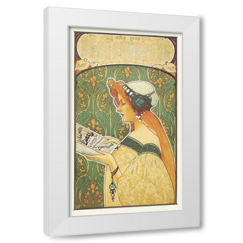 Lithografia Bobes, 1900 White Modern Wood Framed Art Print by Unknown