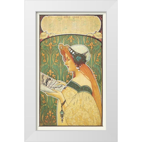Lithografia Bobes, 1900 White Modern Wood Framed Art Print by Unknown