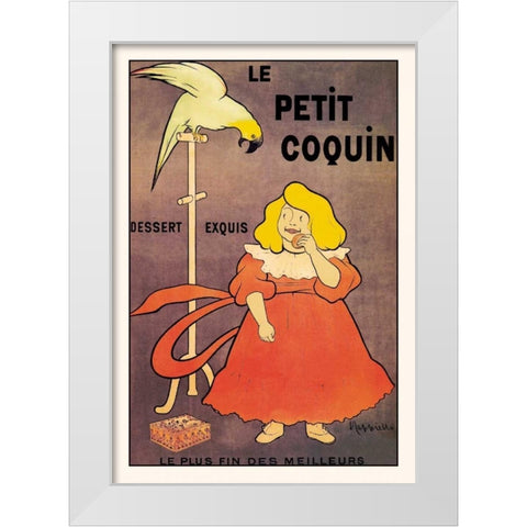 Le Petit Coquin White Modern Wood Framed Art Print by Unknown