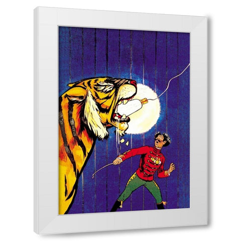 Tigerlight White Modern Wood Framed Art Print by Unknown