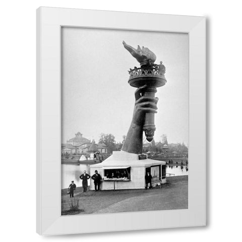 Torch of Liberty Fundraiser, Philadelphia, PA White Modern Wood Framed Art Print by Unknown