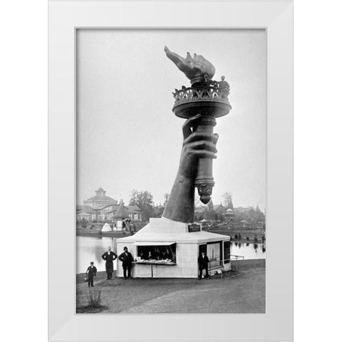 Torch of Liberty Fundraiser, Philadelphia, PA White Modern Wood Framed Art Print by Unknown