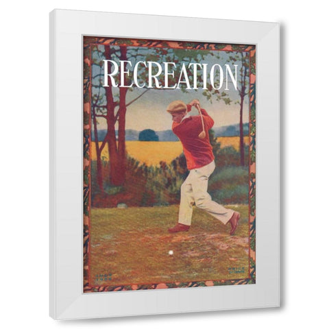 Recreation White Modern Wood Framed Art Print by Unknown