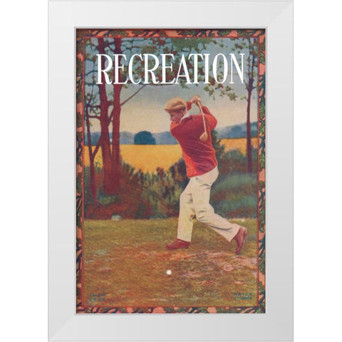 Recreation White Modern Wood Framed Art Print by Unknown