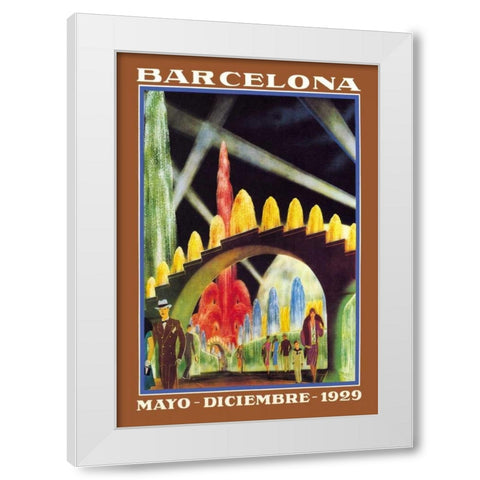 Barcelona Exposicion Internacional White Modern Wood Framed Art Print by Unknown