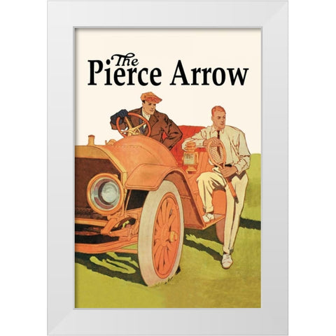 The Pierce-Arrow White Modern Wood Framed Art Print by Unknown