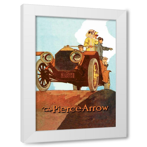 Sightseeing from the Pierce-Arrow White Modern Wood Framed Art Print by Unknown