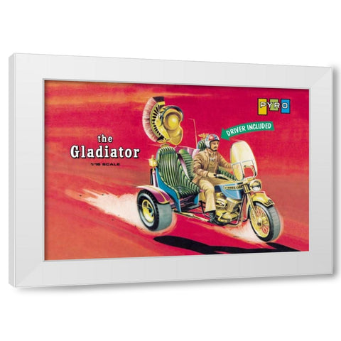 The Gladiator - Driver Included White Modern Wood Framed Art Print by Unknown
