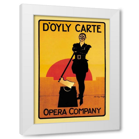 The Executioner: D Oyly Carte Opera Company White Modern Wood Framed Art Print by Unknown