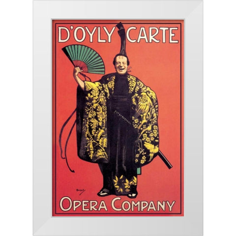 D Oyly Carte Opera Company (Asian Costume) White Modern Wood Framed Art Print by Unknown