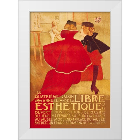 La Libre Esthetique White Modern Wood Framed Art Print by Van Rysselberghe, Theodore