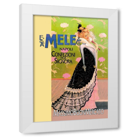 Confezioni per Signora, 1898 White Modern Wood Framed Art Print by Villa, Aleardo