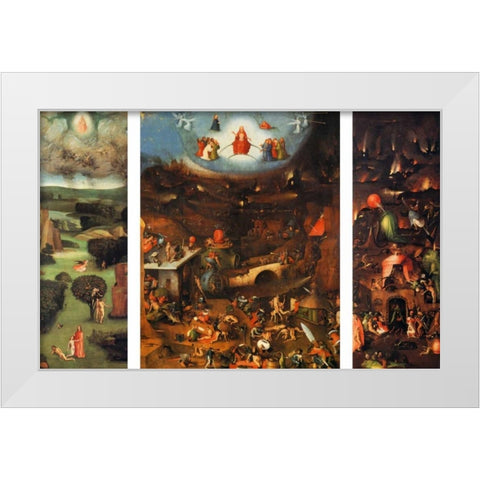 The Last Judgement White Modern Wood Framed Art Print by Bosch, Hieronymus