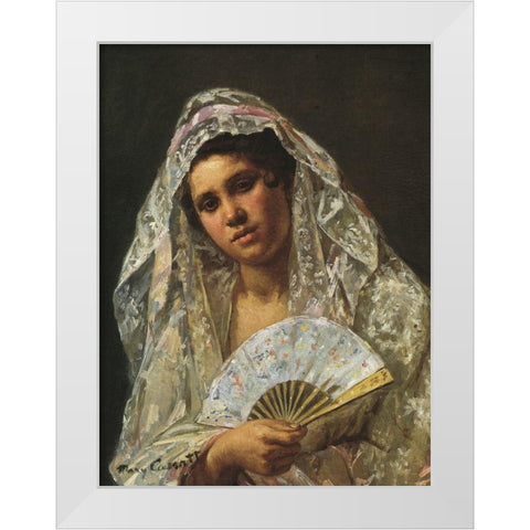 A Seville Belle 1873 White Modern Wood Framed Art Print by Cassatt, Mary