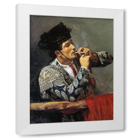After The Bullfight 1873 White Modern Wood Framed Art Print by Cassatt, Mary