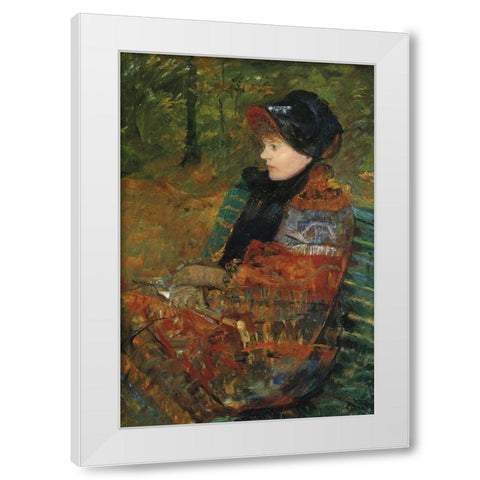 Autumn 1880 White Modern Wood Framed Art Print by Cassatt, Mary