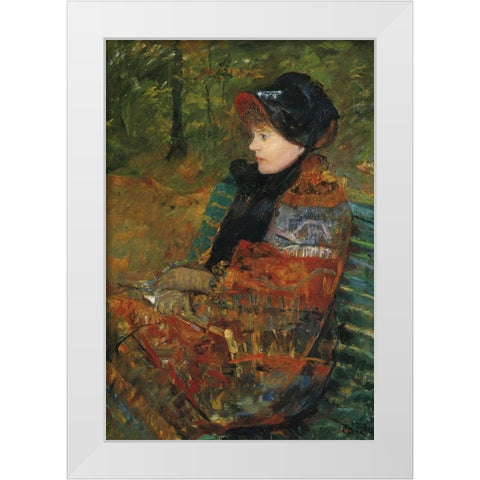 Autumn 1880 White Modern Wood Framed Art Print by Cassatt, Mary