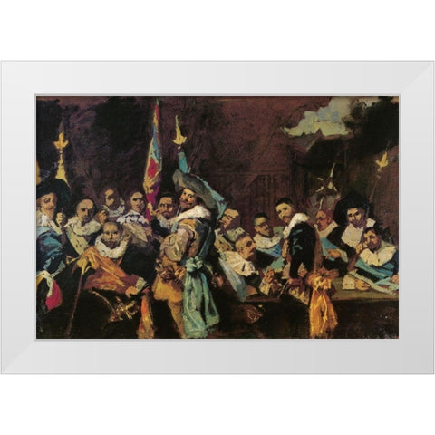 Copy After Frans Hals 1873 White Modern Wood Framed Art Print by Cassatt, Mary