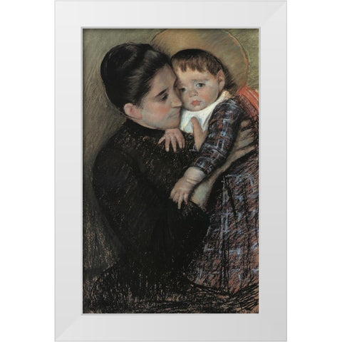 Helene De Septeuil 1889 White Modern Wood Framed Art Print by Cassatt, Mary