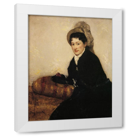 Portrait Of Madam X Dressed For The Matinee 1878 White Modern Wood Framed Art Print by Cassatt, Mary