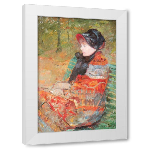 Profile Portrait Of Lydia 1880 White Modern Wood Framed Art Print by Cassatt, Mary