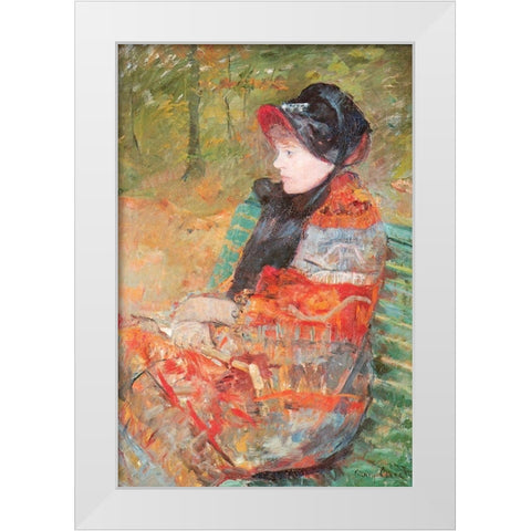 Profile Portrait Of Lydia 1880 White Modern Wood Framed Art Print by Cassatt, Mary