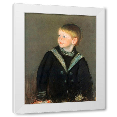 Sailor Boy Gardner As A Child 1892 White Modern Wood Framed Art Print by Cassatt, Mary