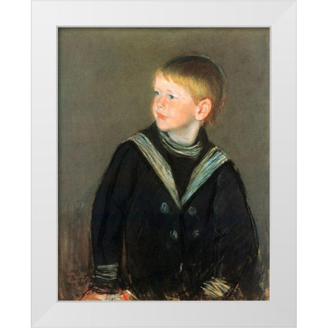 Sailor Boy Gardner As A Child 1892 White Modern Wood Framed Art Print by Cassatt, Mary