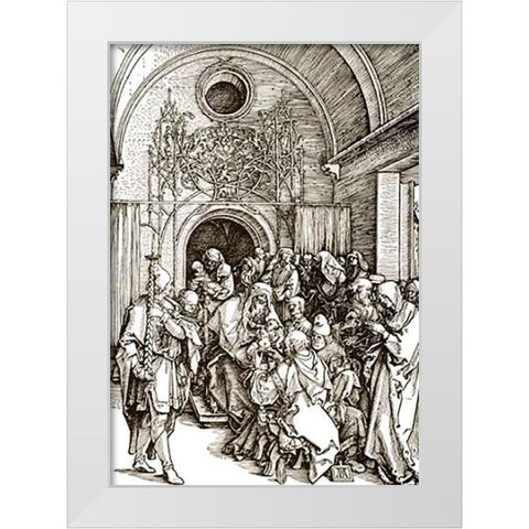 Life Of The Virgin 10 White Modern Wood Framed Art Print by Durer, Albrecht